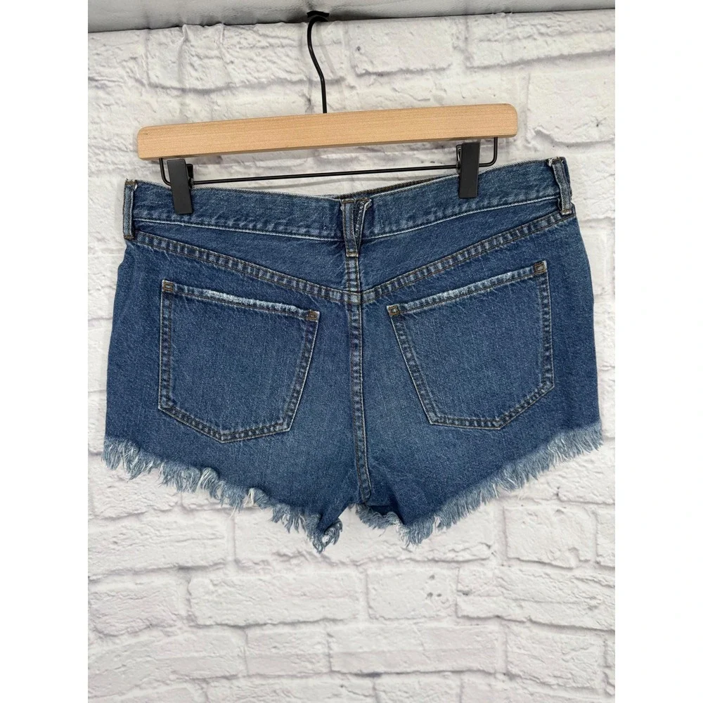 We The Free Denim Cutoff Shorts Women's 30 Distressed Raw Hem Festival Y2K Boho - Picture 3 of 6